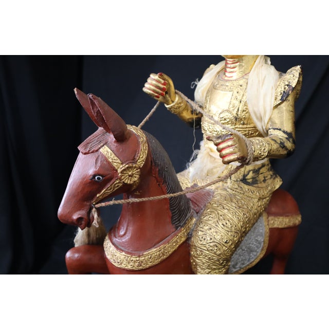 Antique Burmese Statue of Nat on Horseback For Sale - Image 11 of 16