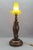 Art Deco Table Lamp with Owl Sculpture and Yellow Glass Lampshade, 1920s For Sale - Image 4 of 18