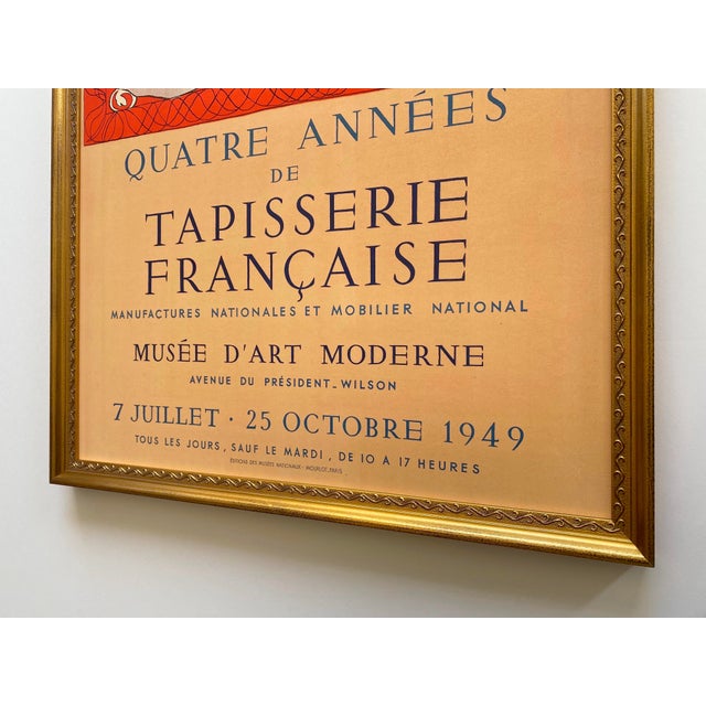 Henri Matisse Vintage 1949 Mourlot Fine Art Lithograph Print Framed Paris Exhibition Poster " La Femme Au Luth " 1946 For Sale - Image 13 of 14