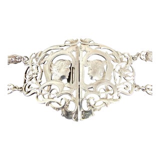 Antique Art Nouveau Sterling Silver Figural Belt from William Comyns, London, 1908 For Sale