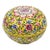 Mid 20th Century Chinese Export Yellow Floral Beijing Enamel Round Box For Sale
