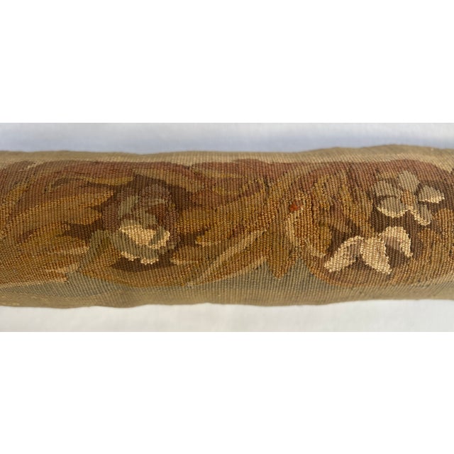 Traditional Long Narrow Pillow in 19th-Century Floral Tapestry For Sale - Image 3 of 7