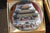 Chinese Vintage Set of 8 Jingdezhen Porcelain Decorative Plates With Chinese Landscape Scenes & Traditional Asian Architecture For Sale - Image 3 of 18