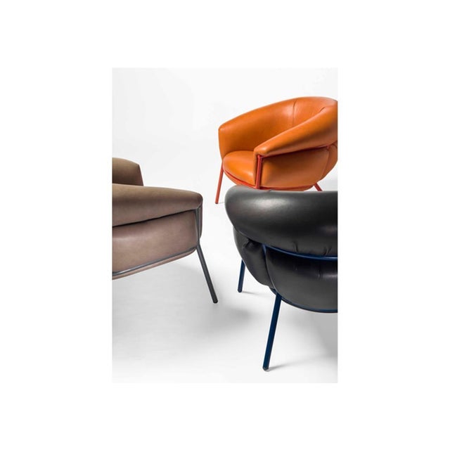 Metal Grasso Armchair in Fabric and Iron by Stephen Burks for BD Barcelona For Sale - Image 7 of 18