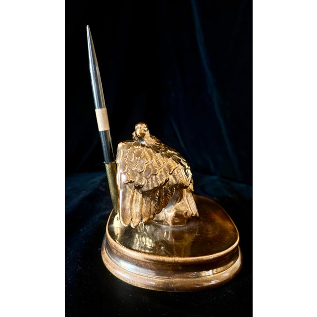 Mid 20th Century Eagle Desk Pen Stand For Sale - Image 6 of 12