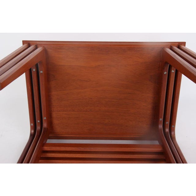 Danish Nesting Tables in Teak Wood, 1960s, Set of 3 For Sale - Image 10 of 11