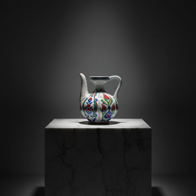 The Colors of Tradition This Handmade Ceramic Ewer brings the energy of a blooming Ottoman garden to your home. Standing...
