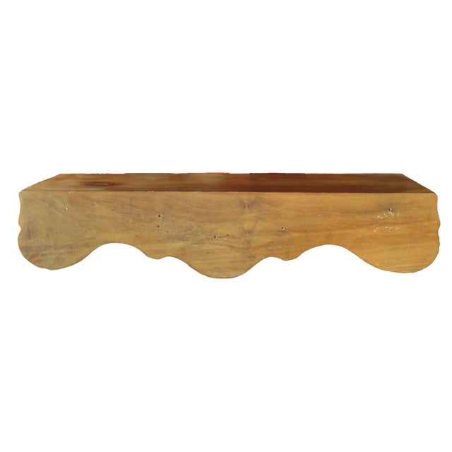 French Scalloped Wood Wall Shelf For Sale - Image 4 of 4