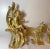 Pair 1800's Ornate Dore Bronze Figural Fireplace Andirons Cherub Putti Chenets For Sale - Image 13 of 14