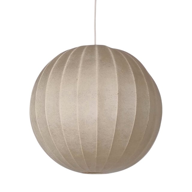 Large Mid-Century Modern Cocoon Pendant Lamp, 1950 For Sale