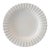 Late 20th Century Italian Sofi Campagnola White Fluted 18" Charger Centerpiece Platter For Sale