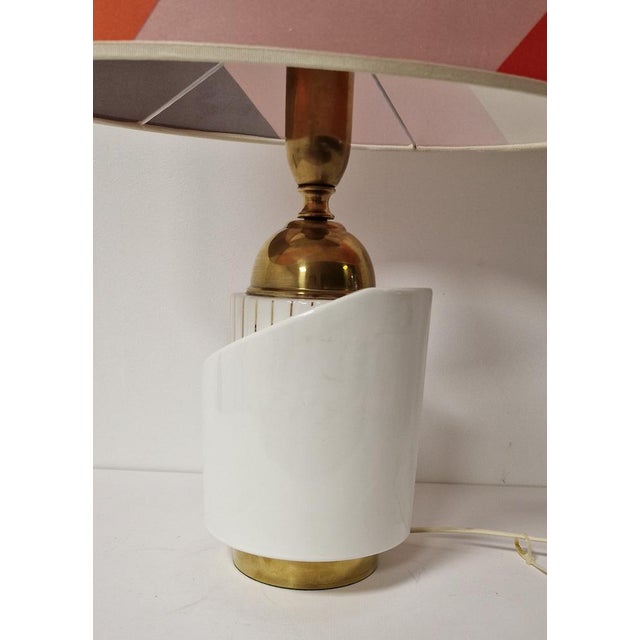 Porcelain Table Lamp by F. Palmieri, 1980s For Sale - Image 12 of 17