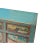 1980s Chinese Distressed Turquoise Blue Old Graphic Credenza Cabinet For Sale - Image 5 of 8