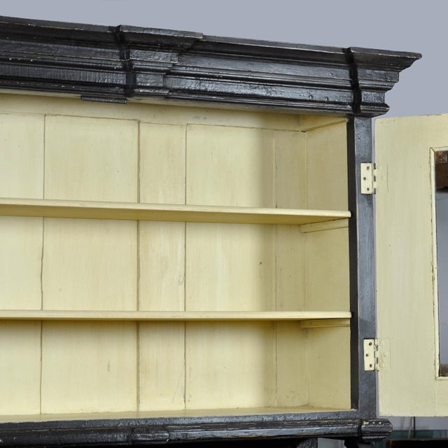 1900 - 1909 Large Black Pine Cupboard, 1900s For Sale - Image 5 of 18