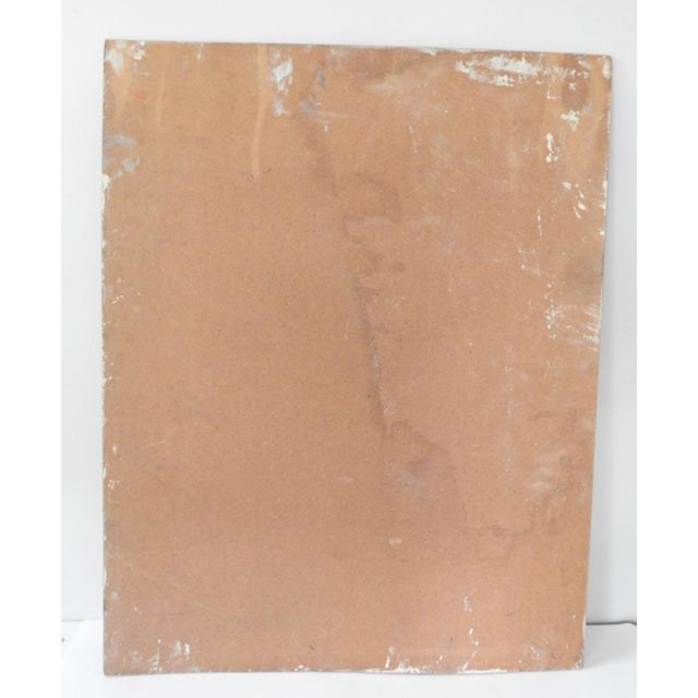 Mid 20th Century Impressionist Snowy Winter River Landscape Painting For Sale - Image 4 of 5