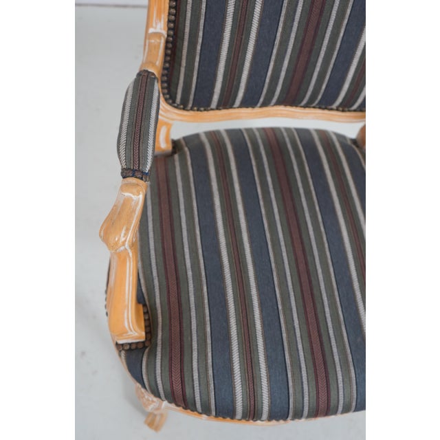 French Louis XV Style Upholstered Open Armchair For Sale In Philadelphia - Image 6 of 18