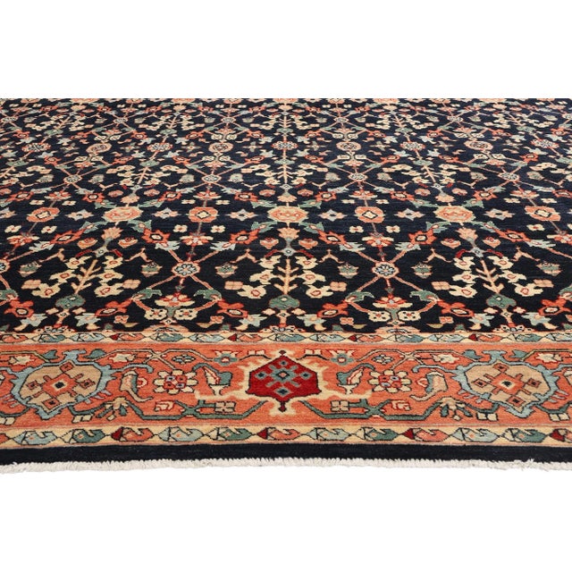 Oversized Black Persian Sultanabad Mahal Rug - 13'00 X 18'03 For Sale - Image 4 of 9