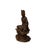 Religious 5.75" Hand-Carved Wood Cross Leg Bodhisattva Figurine Sculpture Tang Style Art For Sale - Image 3 of 6