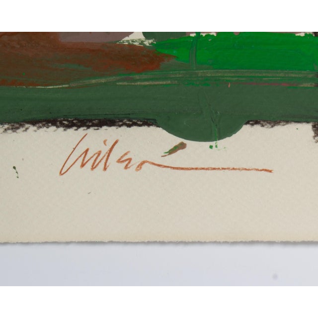 “Piedmont Landscape” Abstract Mixed Media Painting Signed by Harry Hilson For Sale - Image 4 of 8