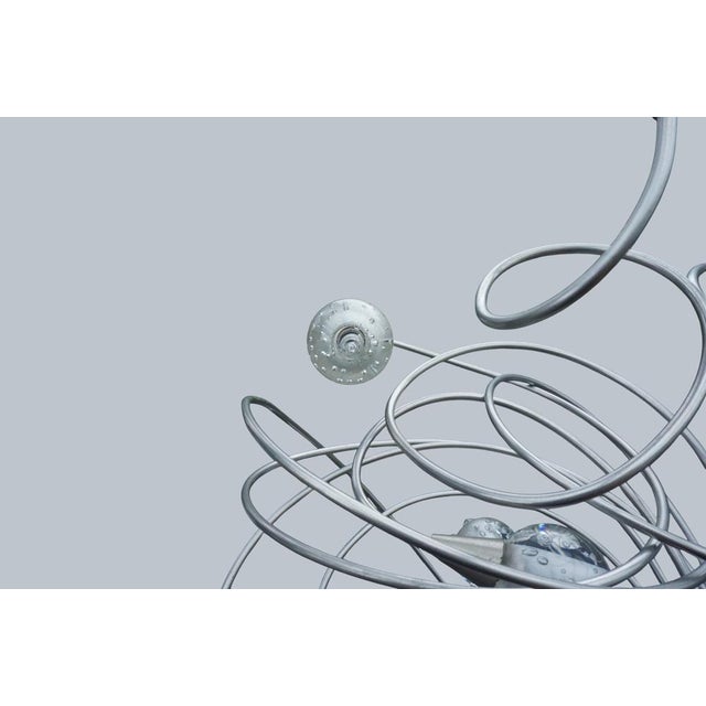 Silver Sculptural Stainless Steel Light Object by Harco Loor, 1980s For Sale - Image 8 of 9
