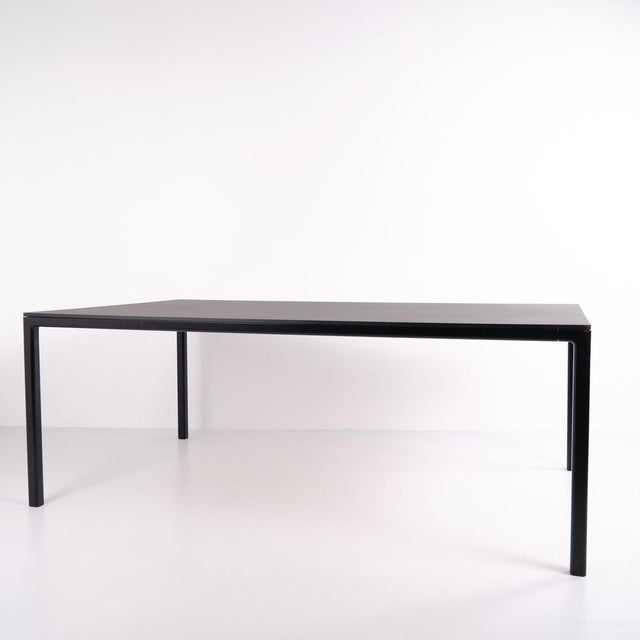 HAY T12 dining table with a black linoleum tabletop and black powder-coated aluminium frame. A clean and spacious table...