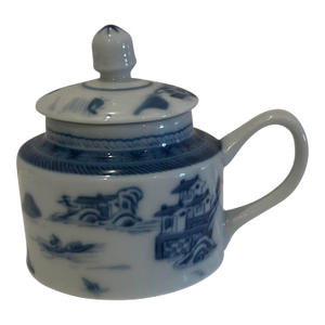 Mottahedeh Blue Canton for Historic Charleston Mustard Pot