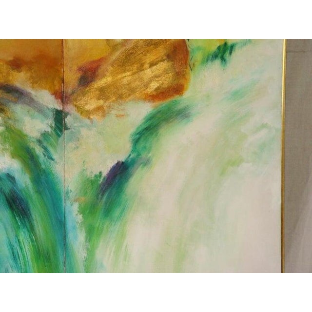 Mid-Century Modern Mid 20th Century Abstract Screen Painting Waterfall by Lenn Kanenson For Sale - Image 3 of 13