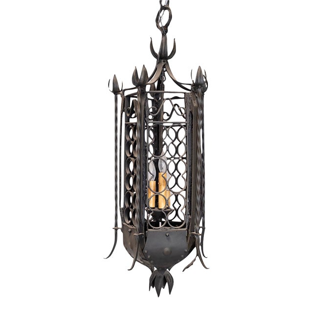 Late 19th Century Wrought Iron Lantern For Sale