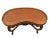French Antique French Coffee Table Kidney Shape Carved Scroll Work, Bottom Shelf Petite For Sale - Image 3 of 11