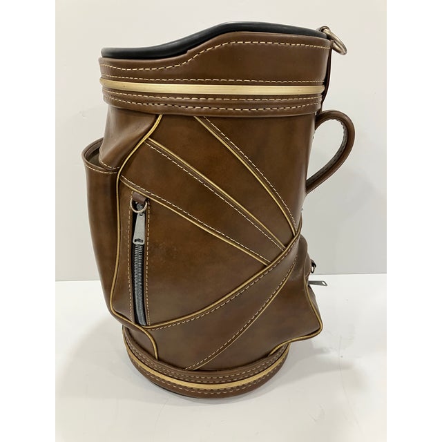 Chestnut Golfers Leather Wastebasket For Sale - Image 8 of 10