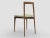 Contemporary Modern Linea 631 Grey Chair in Green Leather and Wood by Collector Studio For Sale - Image 3 of 5