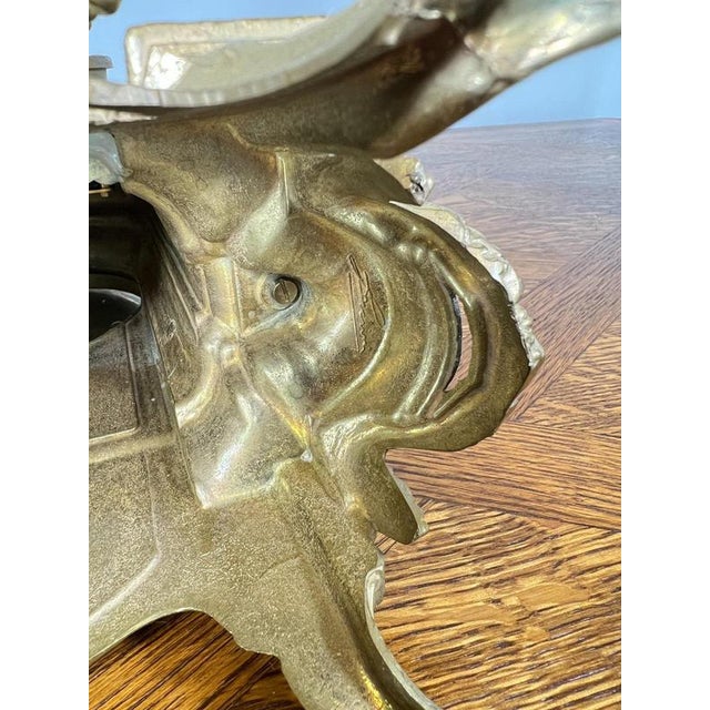 Lancini Imperial Ormolu Porcelain Gilt Brass Mantle Clock Garniture, Set of 3 For Sale - Image 11 of 17