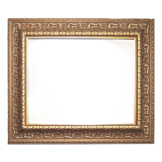 Vintage Gilt Wood & Gesso Picture Frame Fits 15 3/4" X 19 3/4" Rabbet Opening For Sale