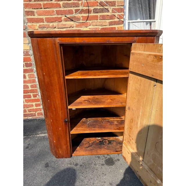 Antique Early American Primitive Style Corner Cabinet For Sale - Image 13 of 17