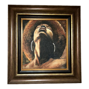 Original Oil Portrait by Nakazzi Hutchinson, Framed – Contemporary Jamaican Art