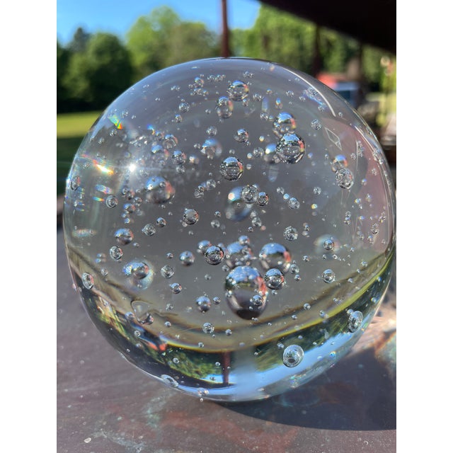 Glass Orb Art Paperweight For Sale - Image 9 of 12