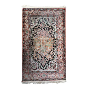 1950s, Handmade Vintage Persian Tabriz Silk Rug 2.5' X 4.3'