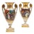 A Pair of 19th Century French Empire Vases Old Paris Porcelain Gilt Ground Pastoral and Figural Mant For Sale