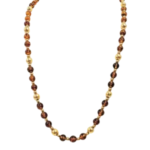 Vintage 1980s Napier Faux-Tiger's Eye Beaded Necklace