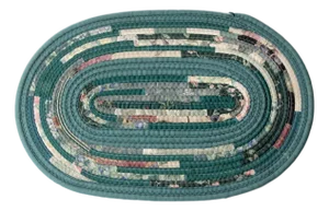 Vintage Handmade Braided Rag Rug