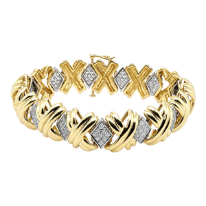 Late 20th Century 14k Diamond Bracelet
