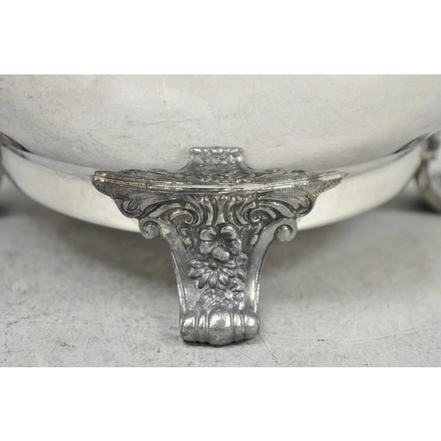 Vintage Victorian Silver Plated Footed and Covered Lidded Bar Ice Bucket For Sale In Philadelphia - Image 6 of 12