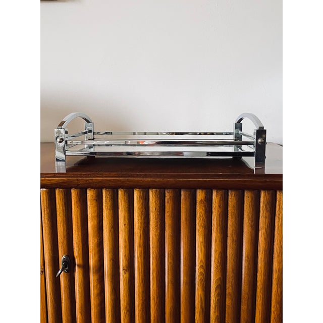 Jacques Adnet, Modernist Mirrored Tray, Maison Adnet, France 1940 /1950 For Sale - Image 6 of 18