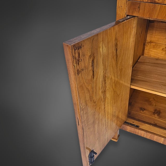 Biedermeier Half-Cabinet in Cherry Wood Veneer, Southern Germany, 1830 For Sale - Image 9 of 16