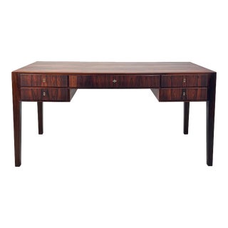 Vintage Danish Rosewood Desk For Sale