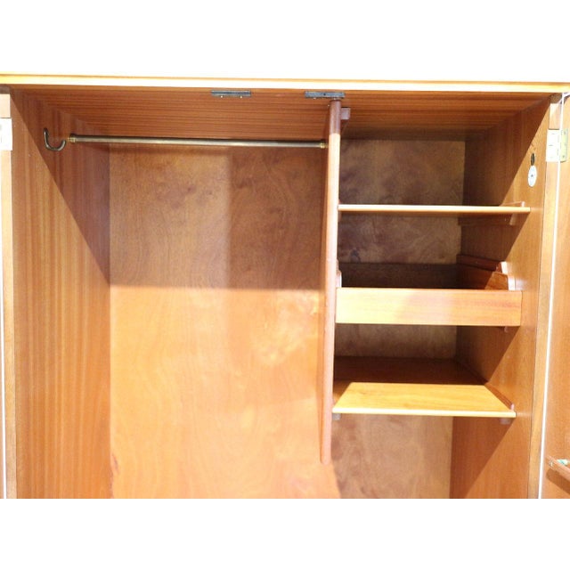 Mid Century Modern Teak Wardrobe Armoire by Alfred Cox Danish Style For Sale - Image 9 of 15