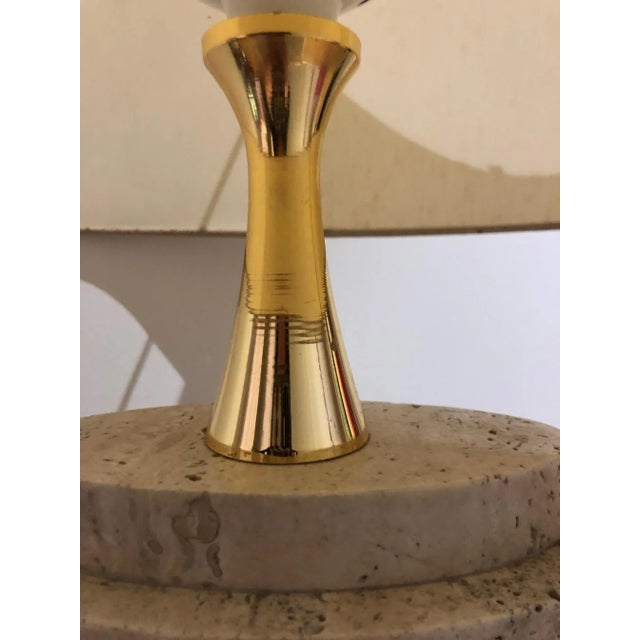 Travertine Table Lamp, 1970s For Sale - Image 6 of 9