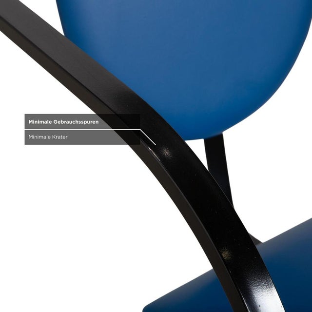 Cosinus Chair in Blue Leather from KFF For Sale - Image 5 of 10