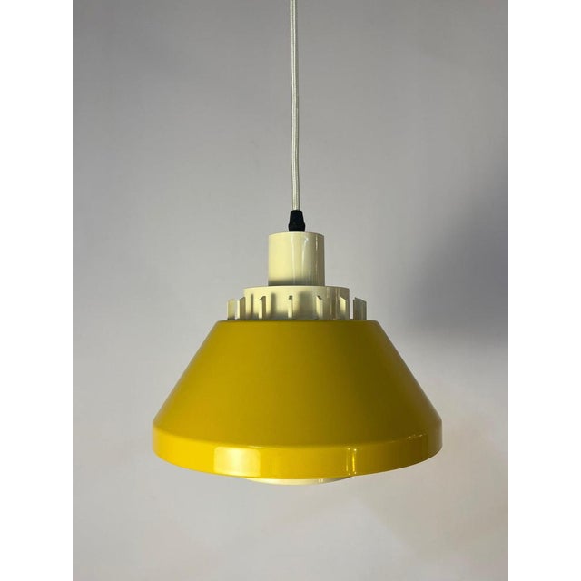Model 854 Pendant Lamp in Yellow Plastic from Lyskær Belysning For Sale - Image 11 of 11