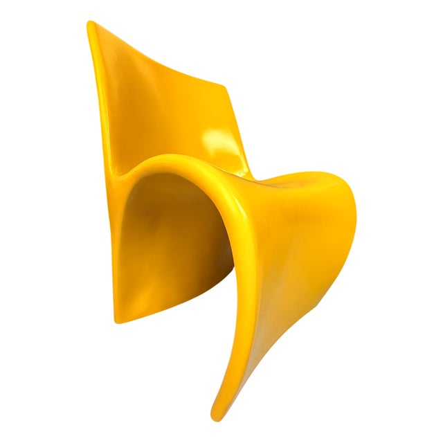 Sculptural Molded Fiberglass Chair, Europe, 1970s For Sale